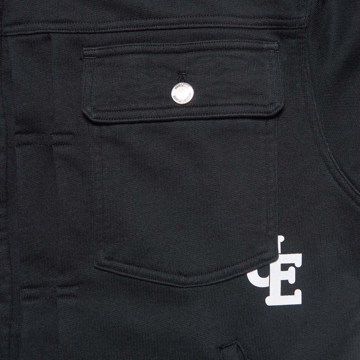 uniform experiment / SWEAT TRUCKER JACKET (Black) 胸ポケット
